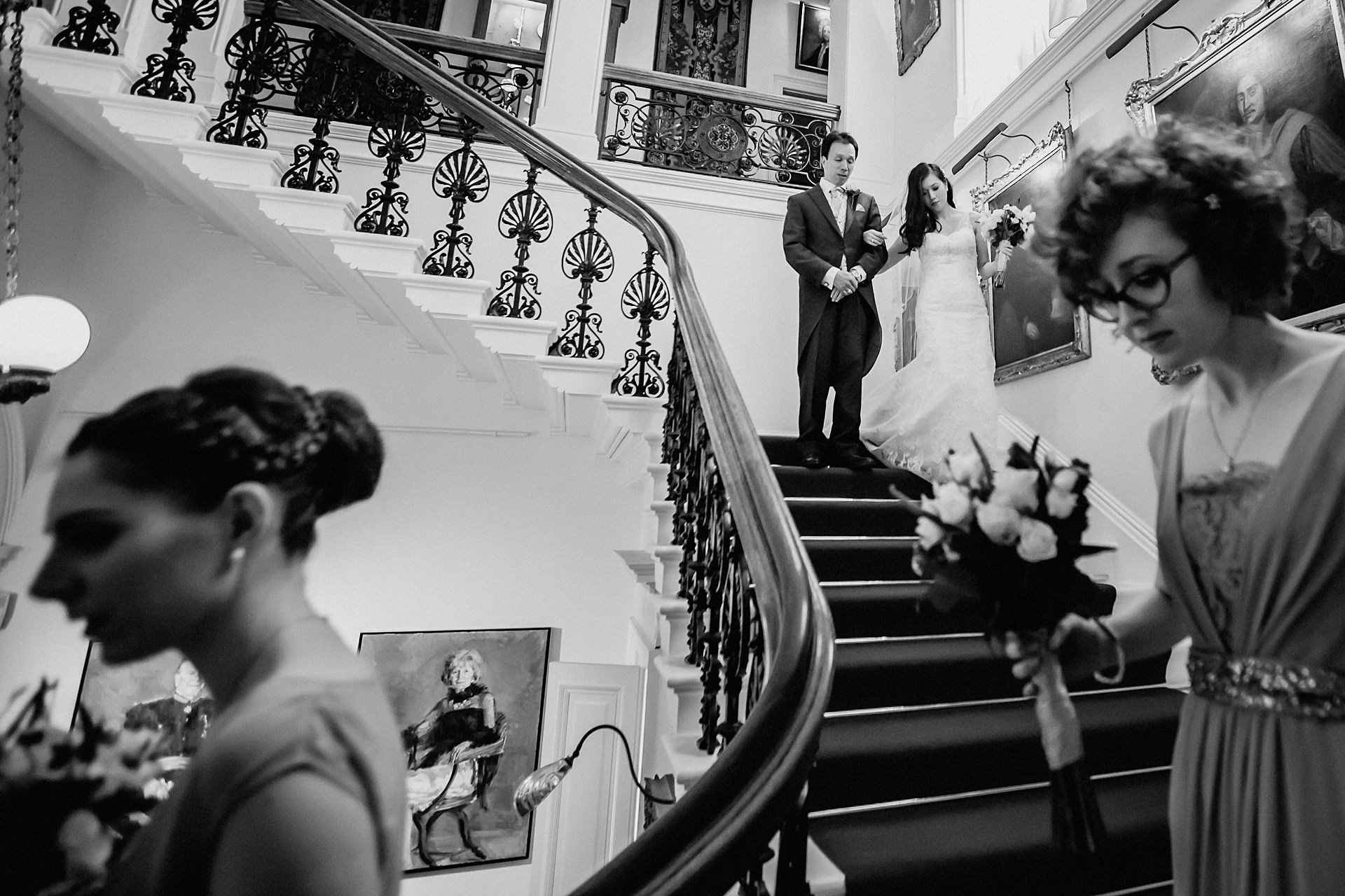 arrival with father of the bride