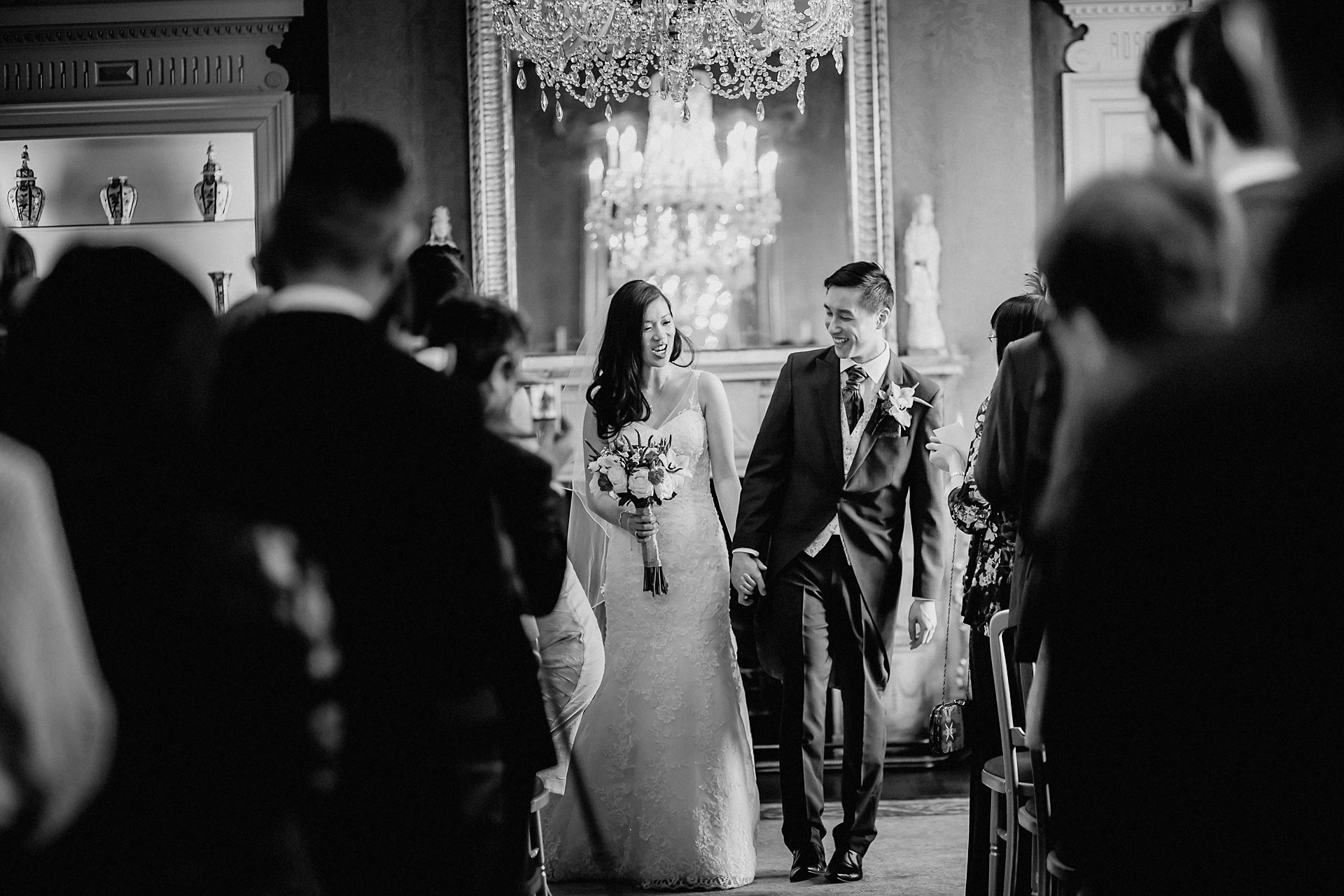 leaving the room as husband and wife