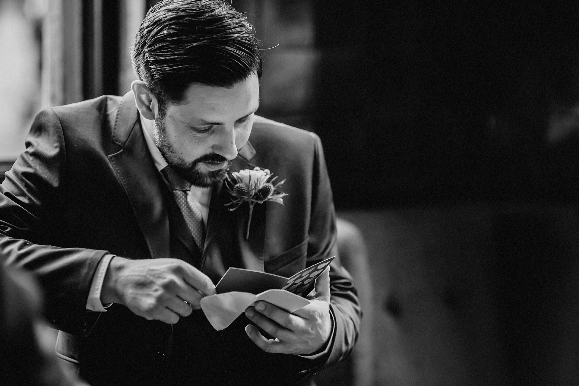 card from the bride to the groom