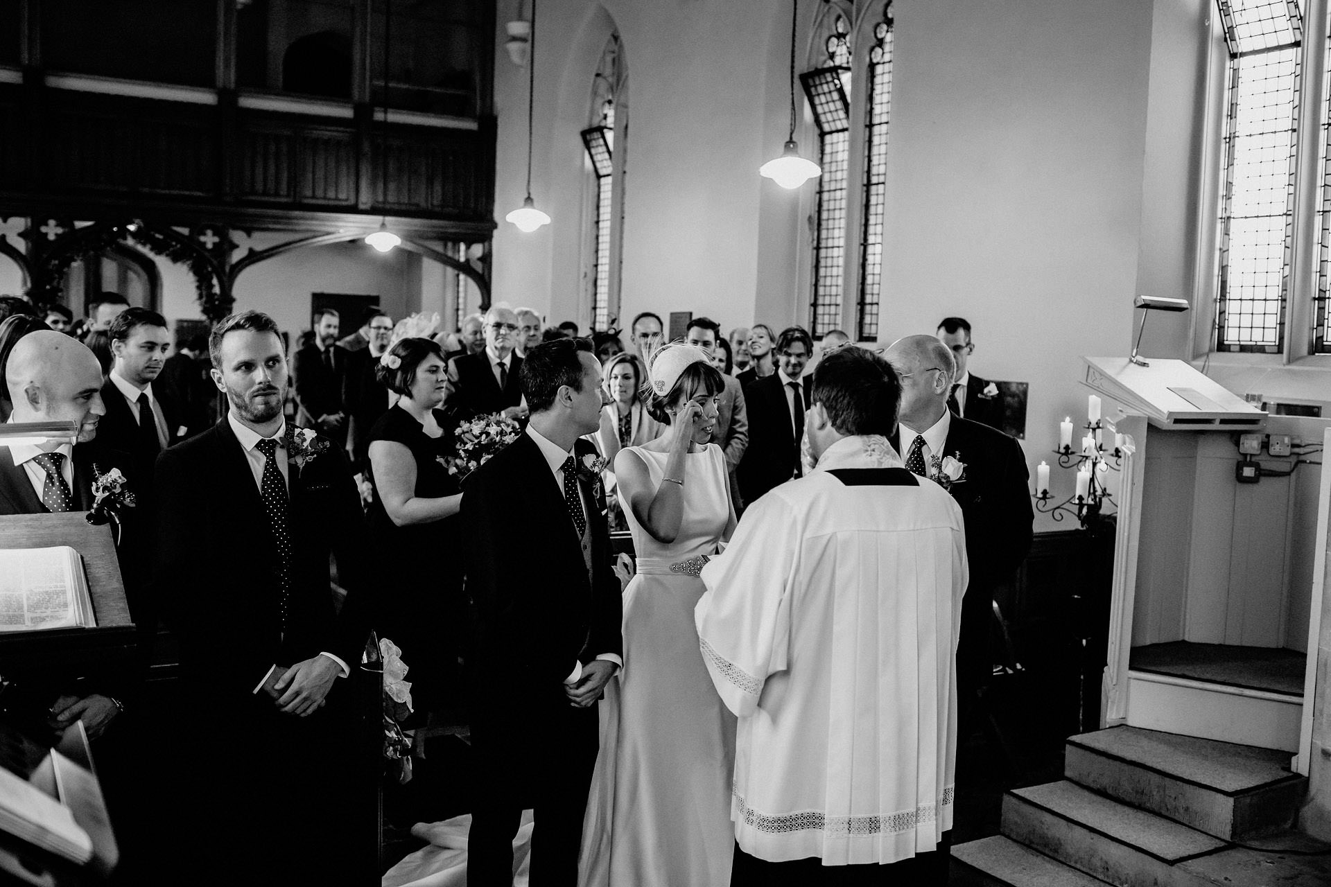 emotional scene during the nuptials
