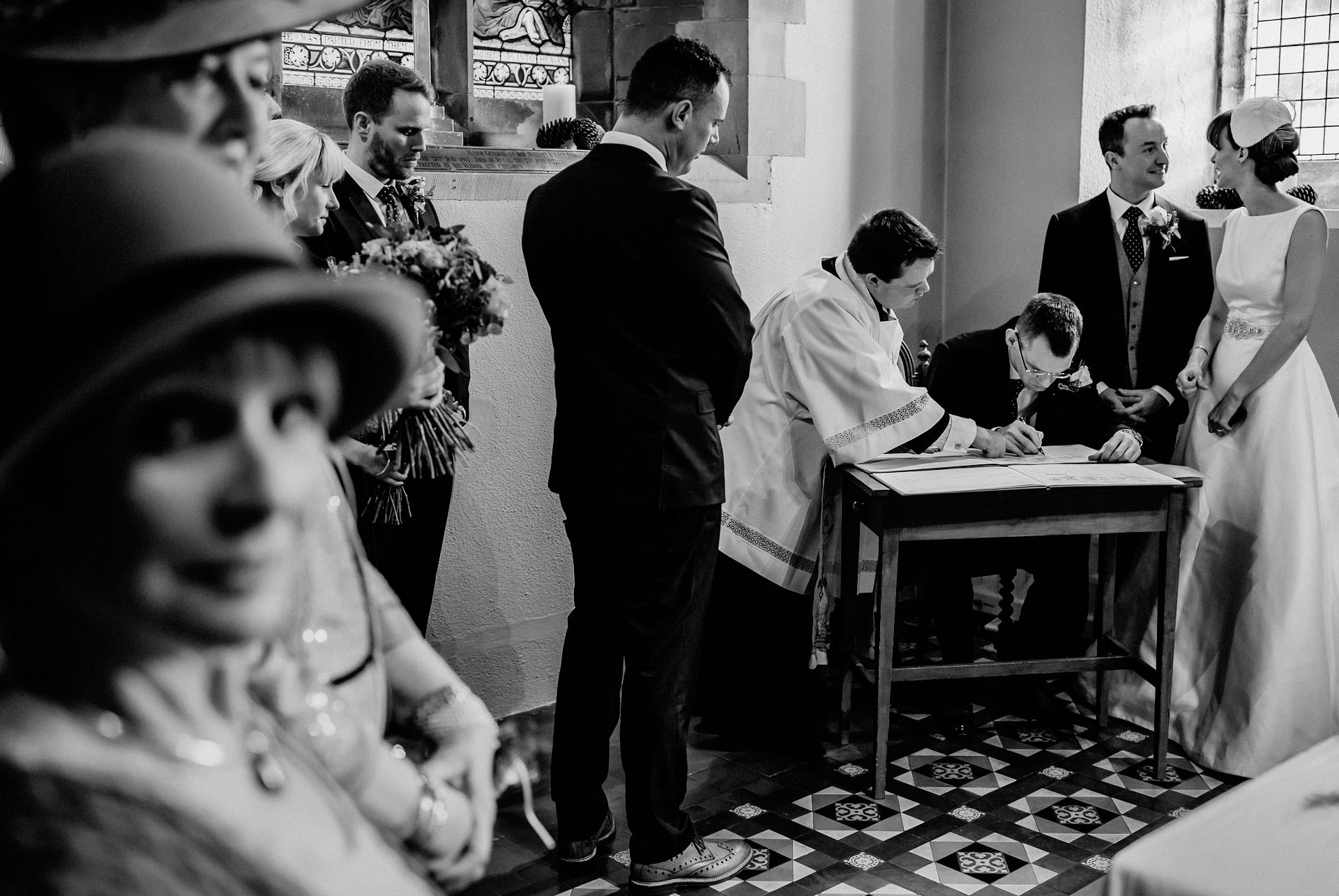 signing the marriage register