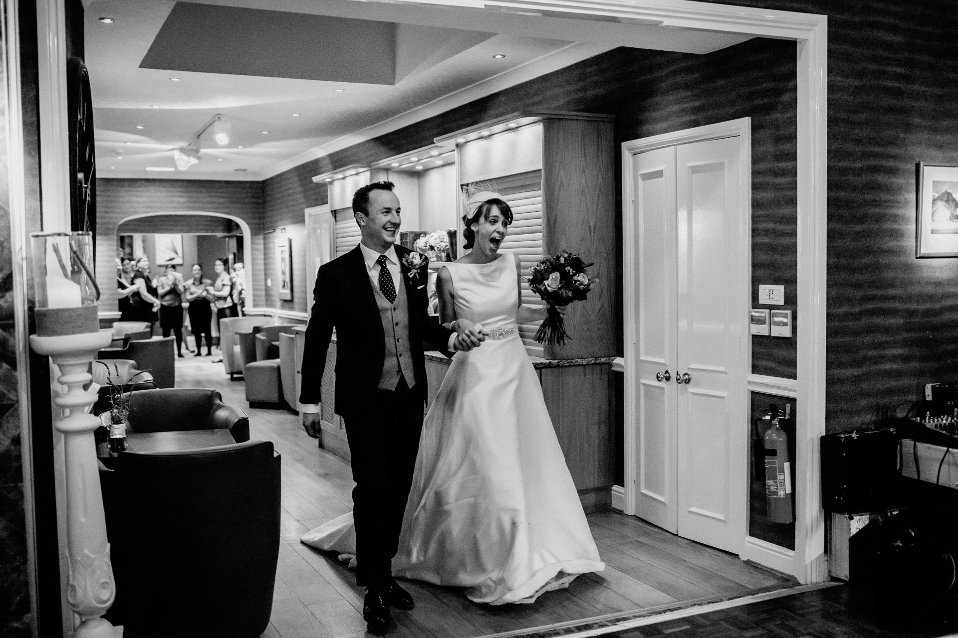 entrance of the bride and groom